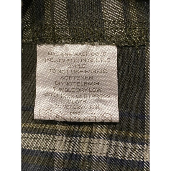 Simms Flannel Shirt Mens‎ Small Green Blue Plaid Long Sleeve Outdoor Hiking - Picture 6 of 9